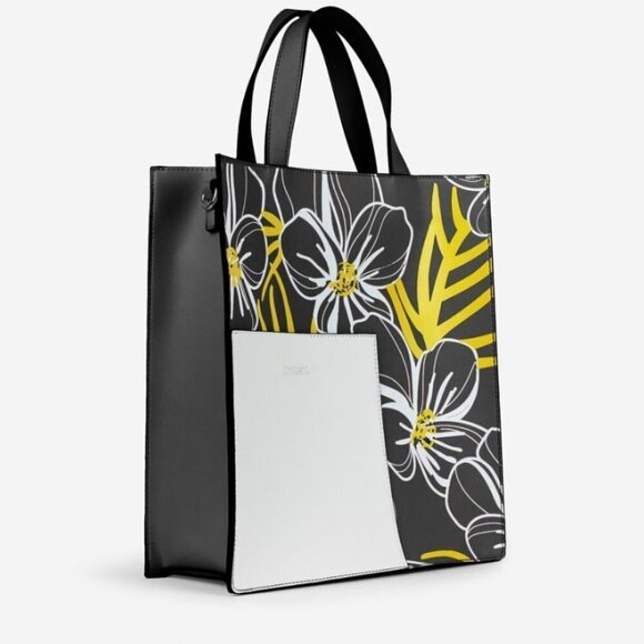 NWT  Tote Shoulder bag laptop carrier Vegan black - Picture 2 of 4